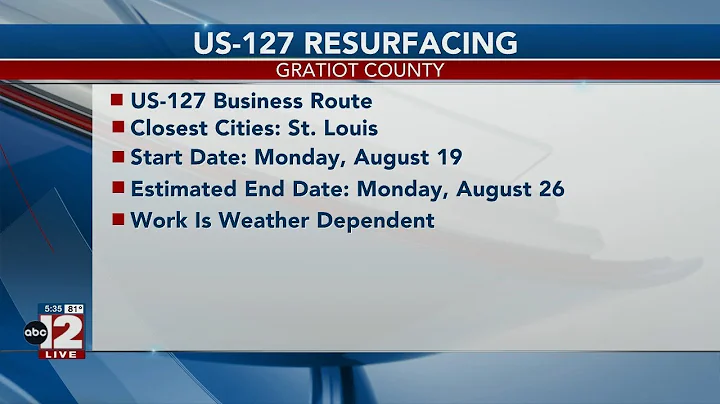 Construction along the U.S. 127 Business Route in St. Louis begins Monday