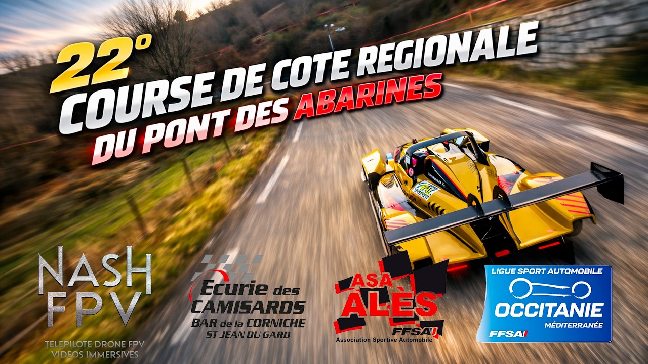Course de côte des Abarines 2026 - filmée en drone FPV ! 🚁 NASH FPV