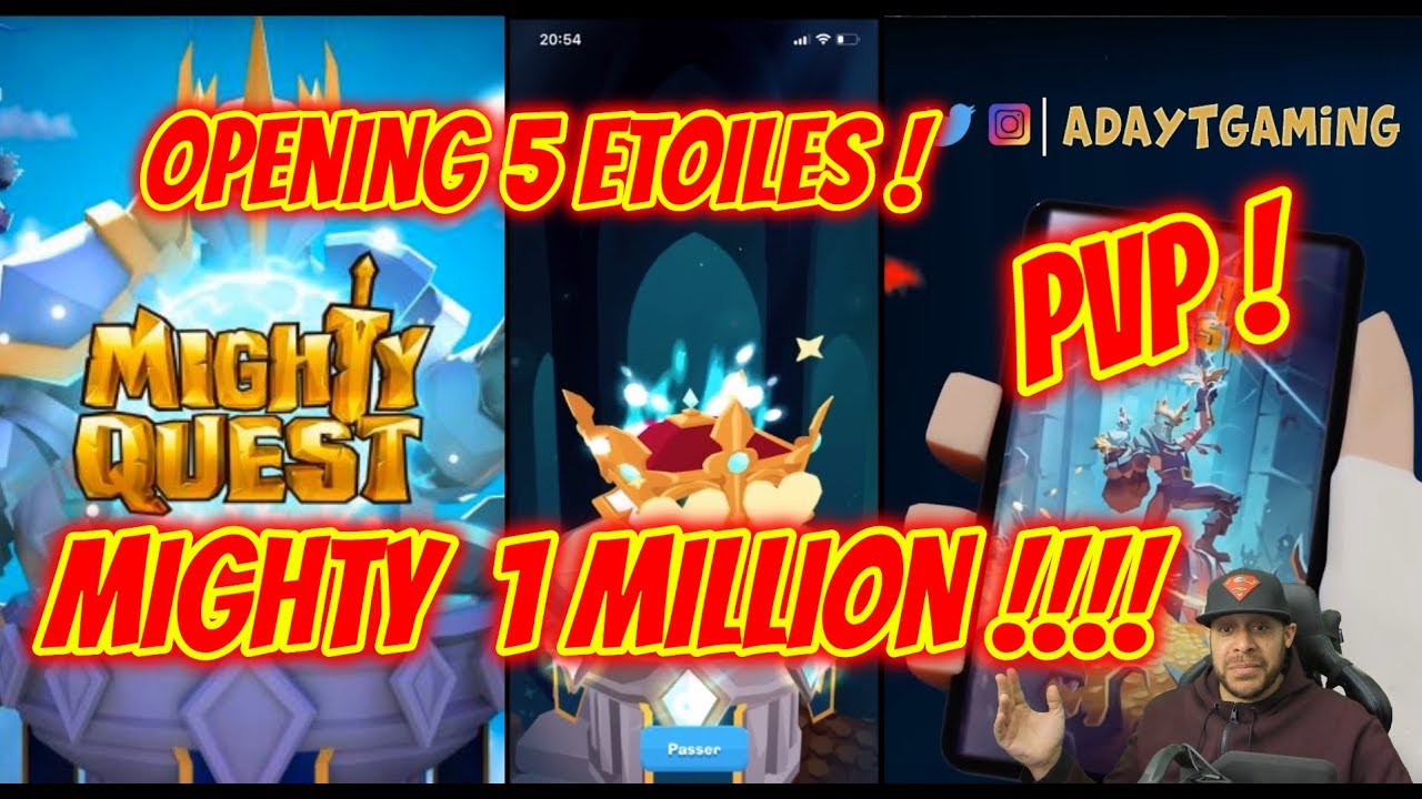 MIGHTY QUEST ! PVP, DAILY QUEST & PACK OPENING, MIGHTY 1.07MILLION!!! YouTube