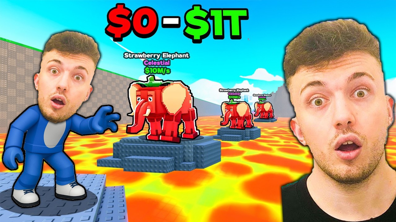 De la $0 - $1 Trilion in SURVIVE LAVA pentru Brainrots. DRACULASS FURA ELEFANTUL CAPSUNA SI CADE! 😂