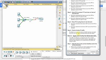 9.3.2.12 Packet Tracer Configuring Extended ACLs