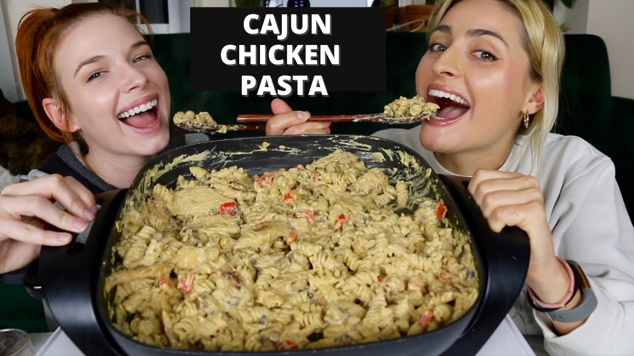Cajun Chicken Pasta! Recipe + Mukbang