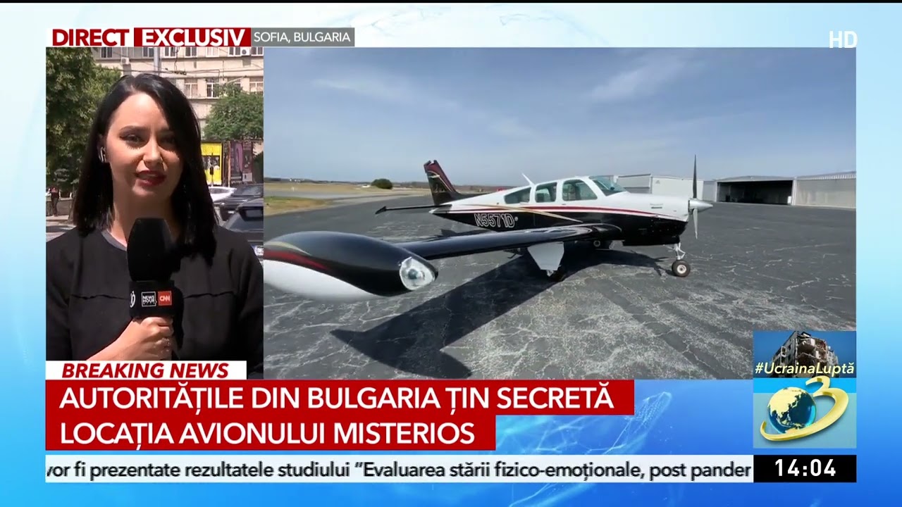 Cei doi ocupanți ai aeronavei Beechcraft au fost reținuți și sunt interogați de autoritățile bulgare