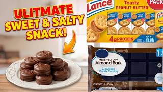 2 Ingredient Magic |  Chocolate Peanut Butter Cracker Treats