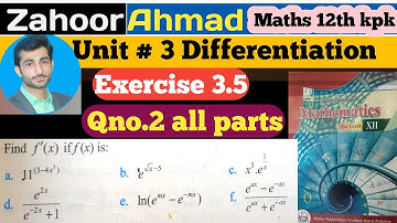 LEC # 47 | Exercise 3.5 qno 2 all parts class 12 maths kpk board | Exercise 3.5 qno 2, 12 maths kpk.