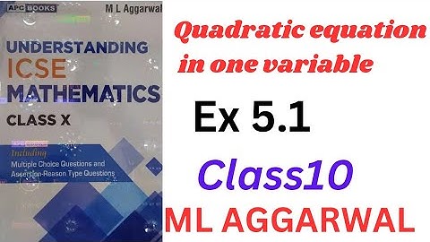 "ICSE Class 10 | Understanding Mathematics | Ex 5 .1| Equations in One Variable | ML Aggarwal |