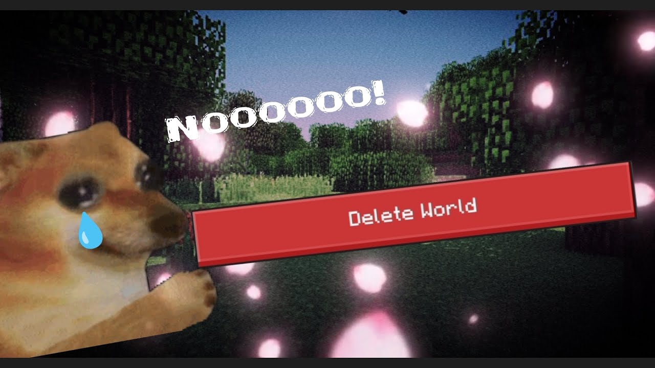 Delete World Screen Java My Minecraft world Delete again - YouTube