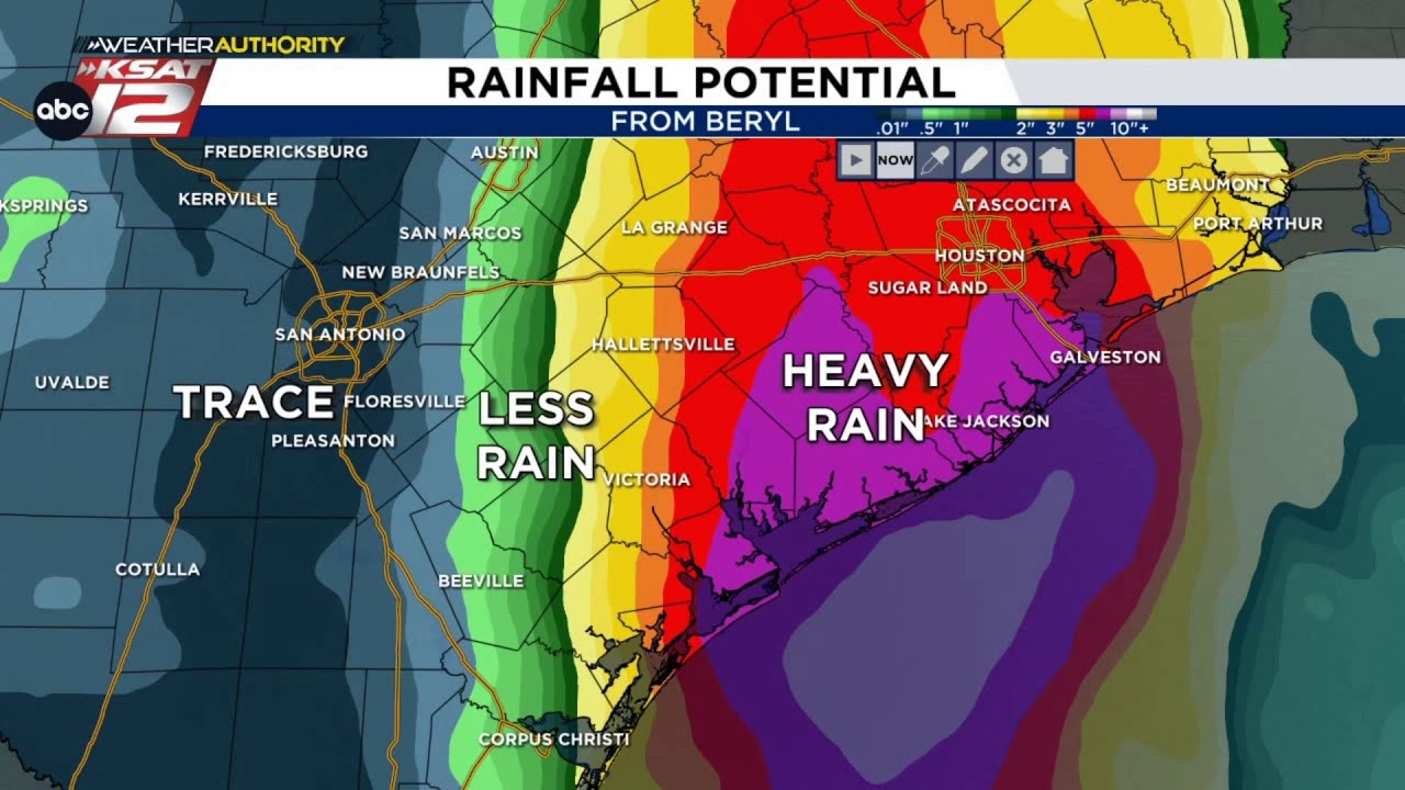 Tracking Beryl: Little to no rain for San Antonio as storm’s path ...