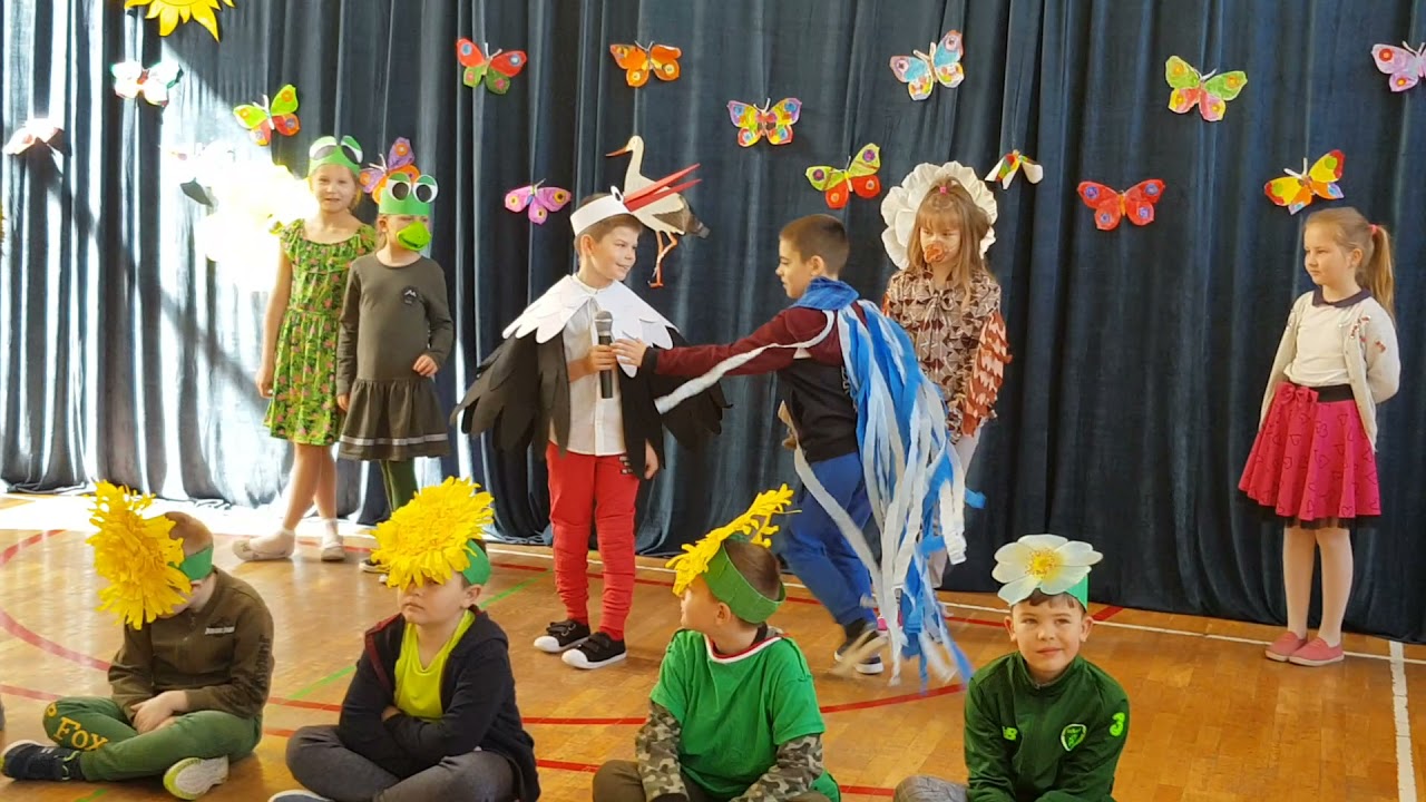 Inscenizacja - Wiosenna łąka, Klasa II SP Brynica