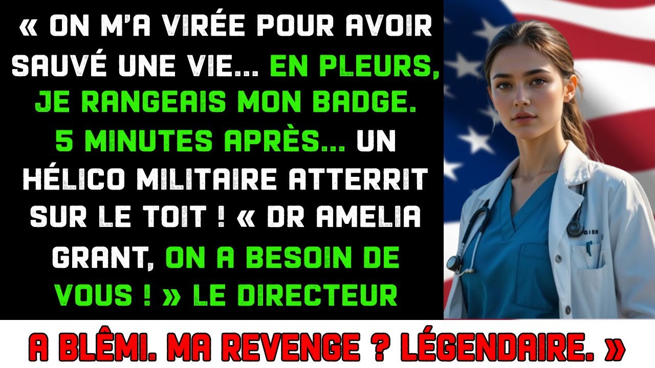 Licenciée sur-le-champ par la directrice… Et là, un HÉLICOPTÈRE MILITAIRE débarque sur le toit!