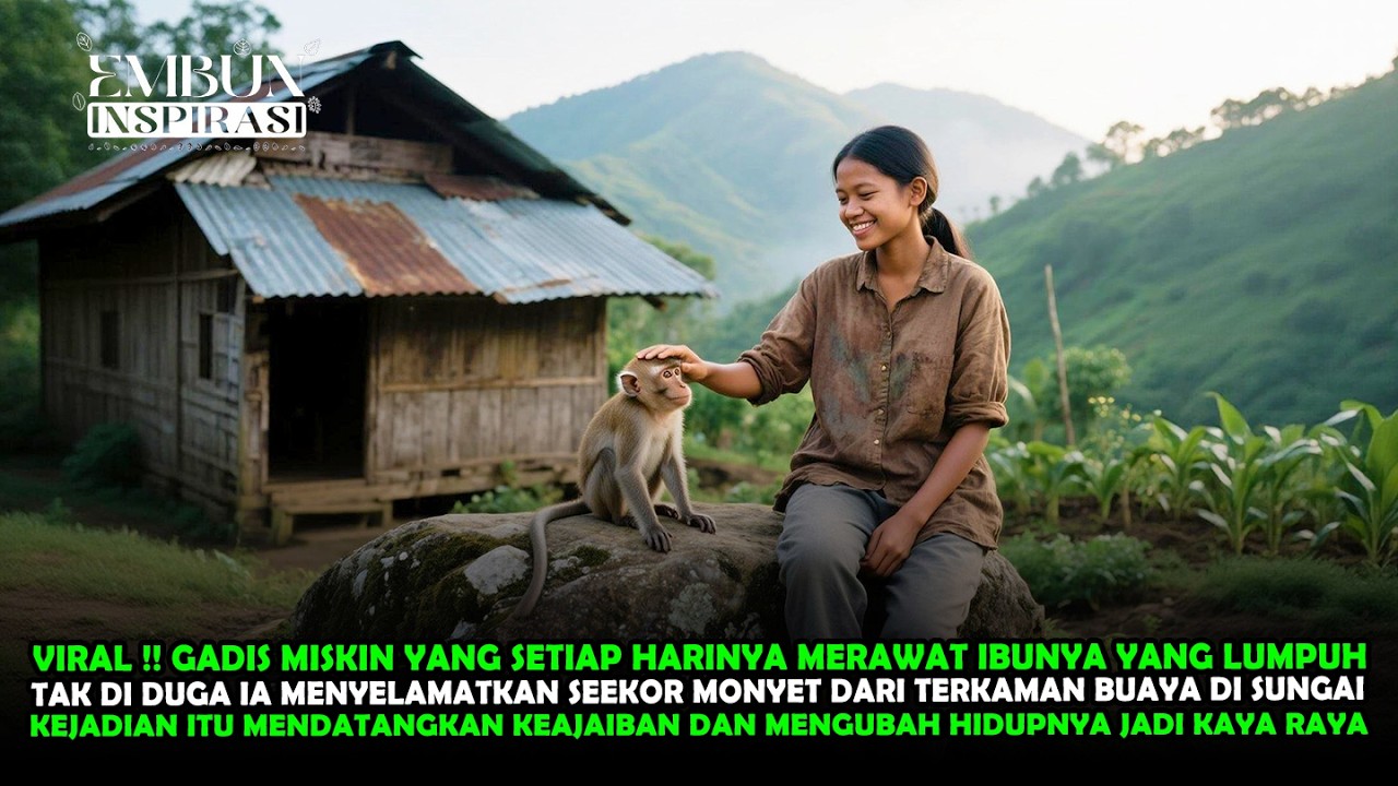 VIRAL !! MENYELAMATKAN MONYET DARI TERKAMAN BUAYA, HIDUP GADIS MISKIN INI BERUBAH MENJADI KAYA RAYA