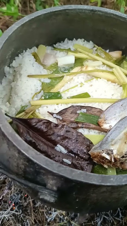 suasana di hutan dengan makan sederhana saja itu amat luar biasa