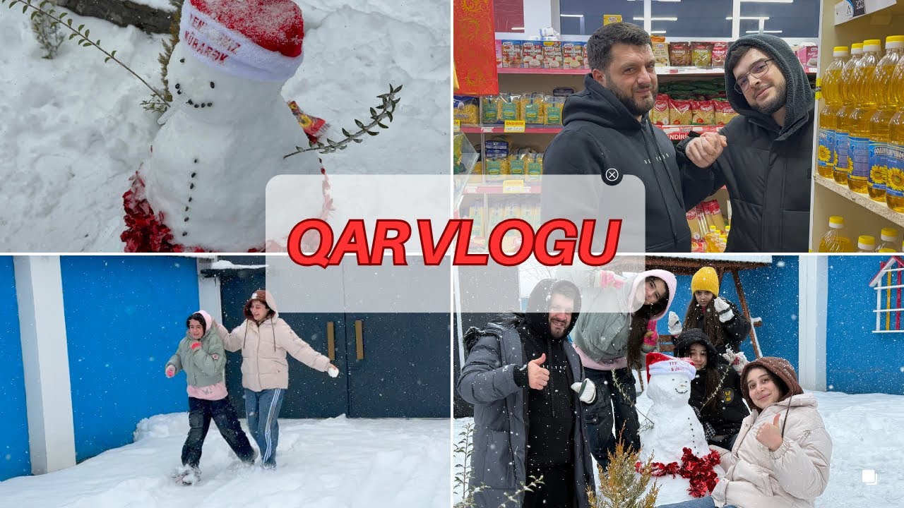 QAR ADAM YARIŞMASI | QAR TOPU | MARKET | ƏYLƏNCƏ 😍