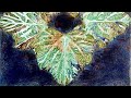 'Season's Turn' - a Botanical Imprint using only paint and water / Acrylic Watercolor technique