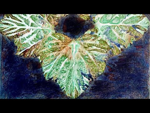 'Season's Turn' - a Botanical Imprint using only paint and water / Acrylic Watercolor technique