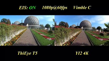 FeiyuTech Vimble C Test Footage Yi2 4K vs ThiEye T5