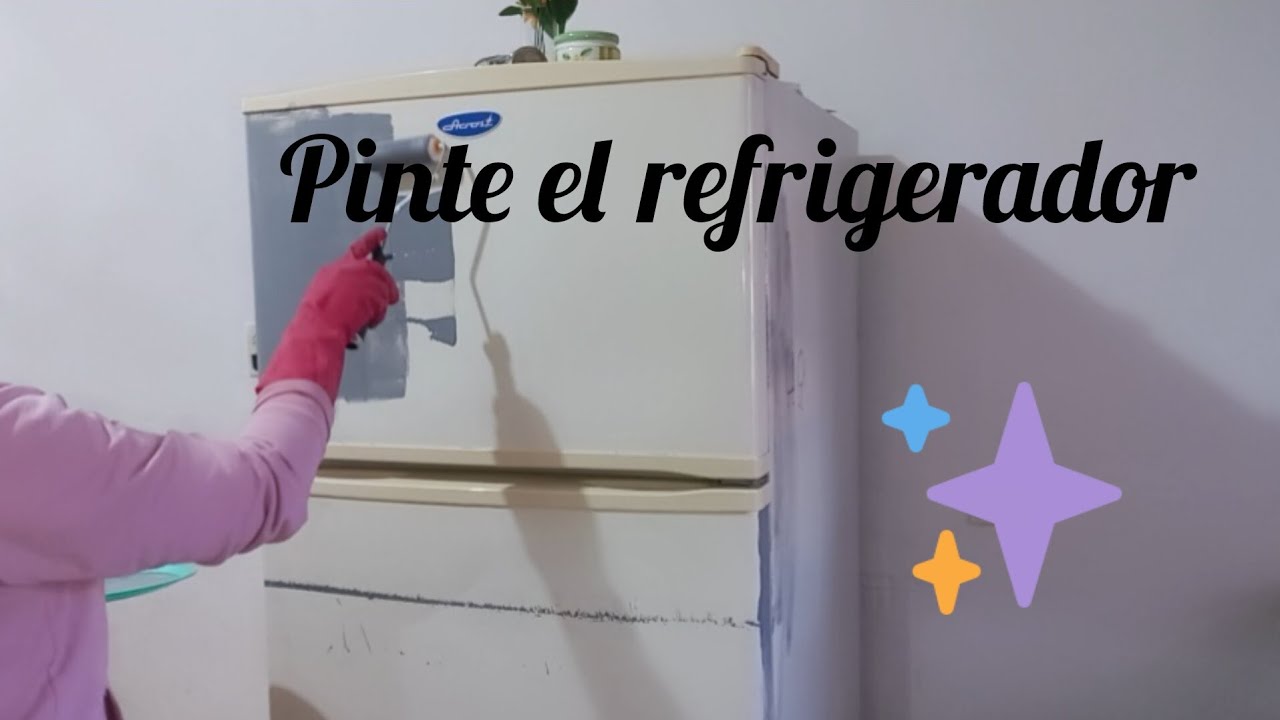 Pinte el refrigerador🫰quedo como nuevo👀