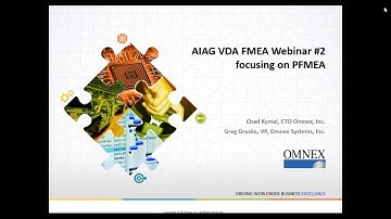 AIAG VDA FMEA Webinar #2 focusing on PFMEA