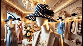 Go Mai Womens Church Derby Tea Party Wedding Polka Dot Organza Hats Best Polka Dot Derby Hat