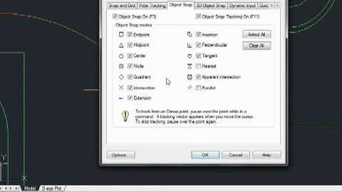 AutoCAD 2012 Osnap - Tutorial Video