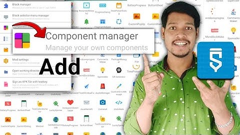 sketchware Pro component manager how to use & new component add Hindi video Aauraparti