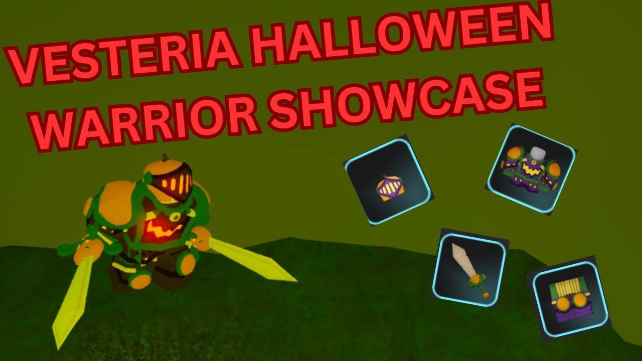 Roblox Vesteria HALLOWEEN2023 Warrior item guide YouTube