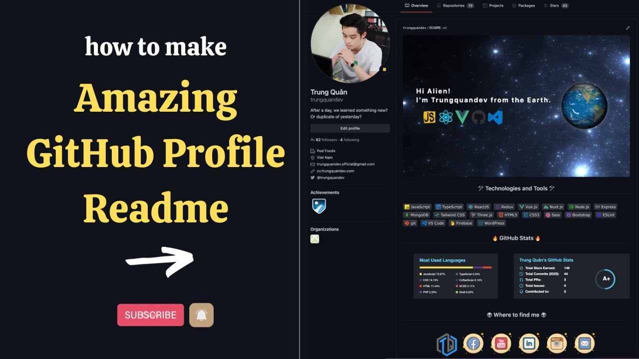 Amazing Github Profile Readme Universe Mode • Tạo Một Trang Github Profile Phiên Bản Vũ Trụ Huyền Ảo