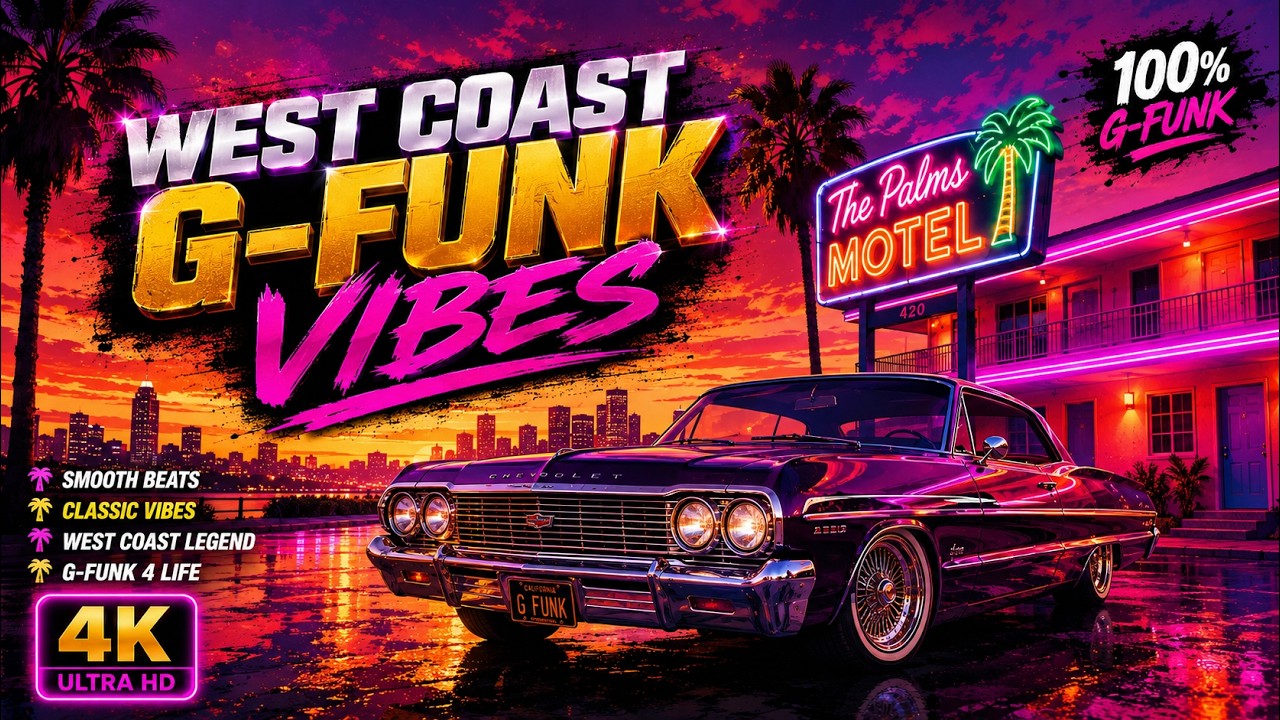 🌴 Golden Coast G-Funk 🚗 Palm Trees, Lowriders, and Sunset Vibes