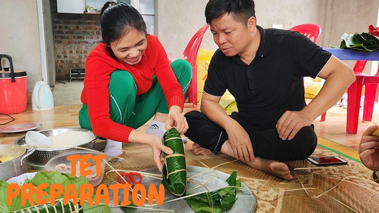 Preparing for Tet in Rural Vietnam | Family Cleaning, Making Chung Cake & Fixing TVs
