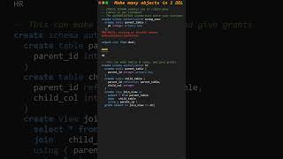 Create Many Tables In One Ddl Statement With Create Schema