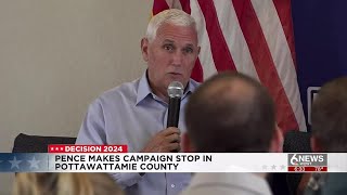 Former Vice President Mike Pence stops in Pottawattamie County