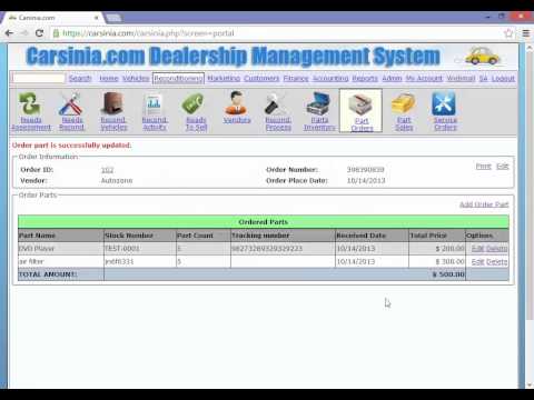 Carsinia DMS Service Shop Management System