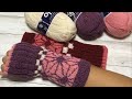 ①麻の葉模様のアームカバーを編んでいます〜♡knitting hand cover