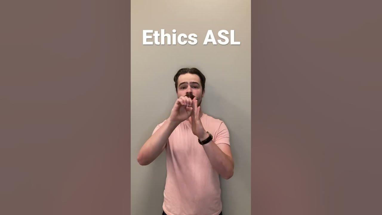 speech on topic ethics and values for asl