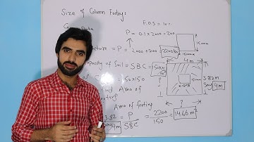 Size of Column Footing - How to Find Area of Footing - Design of Footing- Civil Engineering
