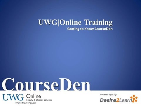 UWG|Online Training: Getting to know CourseDen