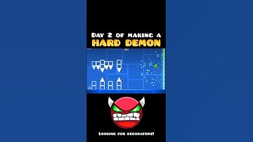Day 2 of making a hard demon in Geometry Dash! #geometrydash #gd