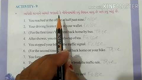 STD 6 English Unit 4 Watch Your Watch Act 8 9 10 & 11