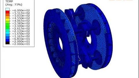 Eddy current brake heat transfer analysis using Abaqus CAE