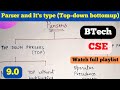 9. Types of PARSERS in Compiler Design | Types of top down parsing,Bottom up parsing #compilerdesign