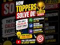 How Toppers Solve DI
