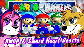 RWAP \& Princess Sword Heart Reacts to SMG4: Mighty Morphin' Mario Rangers @SMG4