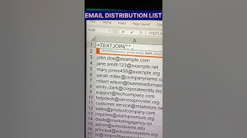 EMAIL DISTRIBUTION LIST #excel #exceltips #exceltricks #spreadsheet #exceltutorial #microsoftexcel