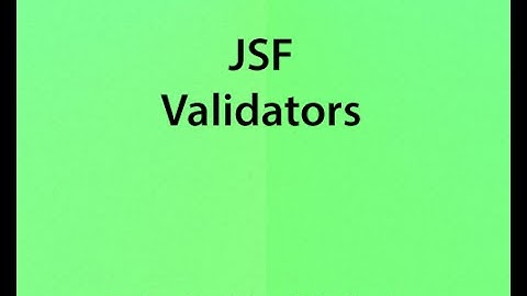 v36 JSF validators