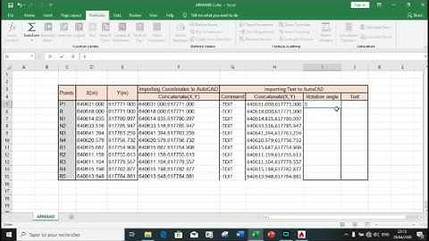 How to import Coordinates with matricules from Excel to AutoCAD