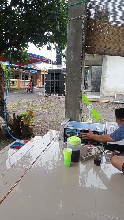 Cek sound sebelum acara pengajian dimulai