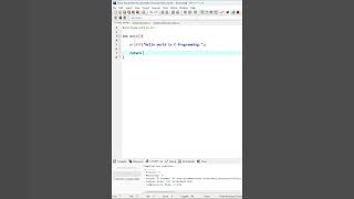 Hello World in C programming #coding #programming