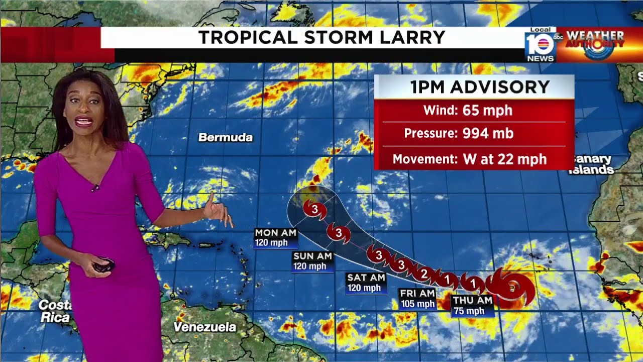 Hurricane Larry expected to strengthen into major hurricane over ...