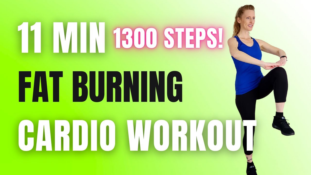 11 Min FAT BURNING CARDIO Workout 1300 Steps LOW IMPACT at Home