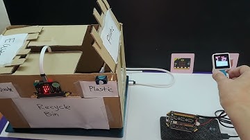 Microbit Projects : AI Assisted Recycling Bin Prototype